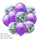 10Pcs Metal Latex Balloons Confetti Balloon Set For Wedding Birthday Party Balloon Decoration Baby Shower Helium Balloons