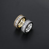 Back To School Cifeeo   Hip Hop Zircon Brass CZ  Ring Iced Out Men And Women Rings