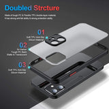 Luxury Matte Transparent Phone Cases For iPhone 11 12 13 Pro XS Max Mini X XR 8 7 6 Plus SE 2 Camera Protection Shockproof Cover