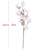 Natural Dried Cotton Flowers Stems Farmhouse Artificial Cotton Filler Floral Fake Flower DIY Home Wedding Christmas Decorations