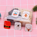 50PCS DIY Kraft Tags Merry Christmas Labels Gift Wrapping Paper Hang Tags Santa Claus Paper Cards Christmas Party Supplie