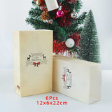 Christmas Gift Merry Christmas Candy Boxes Bags Christmas Santa Snowman Gift Box Paper Box Gift Bags Container Supplies Natal Noel Kerst 2021