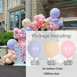 1set Baby Pink Purple Arch Garland Kit DIY Balloons Set Party Background Decoration Latex Baloon Birthday Wedding Globos Baptism