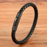 Christmas Gift XQNI DIY Combination Stainless Steel Men's Leather Bracelet 19cm/21cm/23cm Sports Jewelry Men's Christmas Gift Promotion