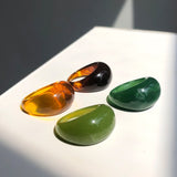 Rarove New Transparent  Colourful Resin Acrylic Rhinestone Geometric Square Circle Rings Set for Women Girls Jewelry Gifts