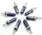 Cifeeo  Natural Stone Crystal Agates Aventurine Amethysts Pillar Pendant For Diy  Making Necklaces Jewelry Accessories  24Pcs