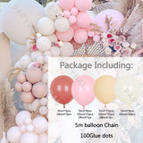 1set Macaron Baby Purple Balloons Set Pink Chrome Gold Garland Arch Kit Wedding Birthday Party Decoration Supplies Baptism Kid
