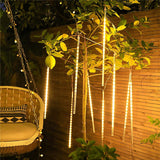 30/50CM Solar LED Meteor Shower Rain Lights Holiday Christmas Fairy String Lights Waterproof Garden Tree Hanging Garland Light