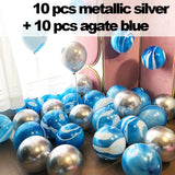 Back to school decoration Cifeeo  20Pcs Metallic Confetti Agate Marble Balloon Latex Transparent Ballon Baby Shower Wedding Birthday Party Decoration Globo