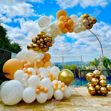 Cifeeo 1Set  Balloon  Decorations Balloon Garland Gold White Latex Balloon First Choice for Choose Yourself  Available Frozen