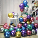 50pc 10inch 5inch Gold Silver Black Metal Latex Balloons Wedding Decorations Matte Helium Globos Birthday Party Decoration Adult