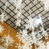 30pcs Christmas White Snowflakes Window Cling Decals Xmas Tree Christmas Decoration for Home Artificial snowflake New Year 2021
