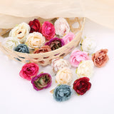 10PCS 4cm Artificial Flower Head Silk Peony For Wedding Decoration Party DIY Handmade Wreath Gift Scrapbooking Craft Fake Flower