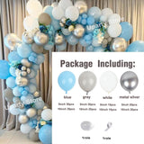 Cifeeo 162Pcs Macaron Balloons Garland Arch Coffee Brown Gray Blue Latex Balloon Globos for Birthday Baby Shower Wedding Party Decor