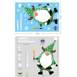 Merry Christmas Tree Santa Claus Snowman  Window Paste Sticker Winter  New Year Party Xmas Home Decoration Noel Natal Kerst