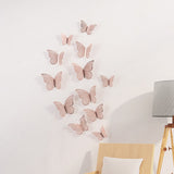 12/24 Pcs/Set Mirror Wall Stickers Decal Butterflies 3D Mirror Wall Art Party Wedding DIY Home Decors stickers Fridge Wall Decal