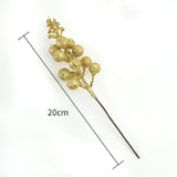 15pc Christmas Decorations 2022 Flash Flowers Christmas Berry Ornament DIY Wreath Crafts Gift Fireplace for Holiday Home Decor