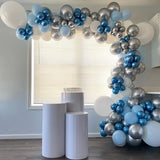 118pcs Birthday DIY Balloons Set Silver White Arch Garland Kit Metallic Baloon BabyShower Globo Wedding Party Decoration Supplie