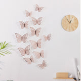 12/24 Pcs/Set Mirror Wall Stickers Decal Butterflies 3D Mirror Wall Art Party Wedding DIY Home Decors stickers Fridge Wall Decal