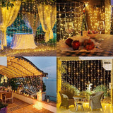 3*3m 300leds Led Curtain String Light Led Christmas Garland Party Patio Window Decor Fairy Lights Xmas Wedding Lights EU 220V