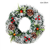 Christmas Gift Outer ring 28cm Christmas Wreath Door Garlands Oranments Merry Christmas Decor For Home 2021 Happy New Year Naviidad Pendants