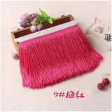 10yards 10cm Width Polyester Tassel Fringe Encryption Double Thread Lace Trimming for Latin Dress Curtain Diy Fabric Accessories