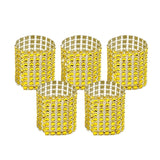 10pcs Gold Silver Napkin Ring Chairs Buckles Wedding Event Decoration Crafts Rhinestone Bows Holder Handmade Party Supplies