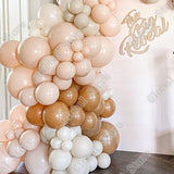 Christmas Gift 110Pcs Beige Brown Balloons Birthday Decoration Arch Set Latex Globos Baby Shower Bride Pastel Party Supplies For Girl Kid