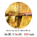 3*3m 300leds Led Curtain String Light Led Christmas Garland Party Patio Window Decor Fairy Lights Xmas Wedding Lights EU 220V