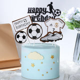 1Set/lot Basketball Football Theme Party Happy Birthday Banner Cake Topper For Kids Boy Birthday Party Cake Decorations Supplies