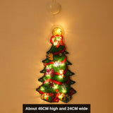 Christmas Gift Santa Claus Led Suction Cup Window Hanging Lights Christmas Decorative Atmosphere Led Curtain Lights for Home Outdoor Wedding