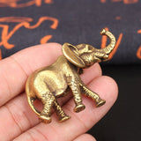 Cifeeo Antique Bronze Minature Elephant Figurines Tea Pet Table Ornament Decorations Solid Copper Animal Crafts Home Decor Living Room
