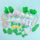 Christmas Gift 3/4pcs Cute Baking Biscuit Mold Diy Leaf Shape Embossing Cookie Cutter Fondant  Leaf Mold Supply