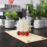 10 Pack 3D Snowflake Pop-Up Cards Xmas Gifts Merry Christmas New Year Holiday Greeting Cards Handmade