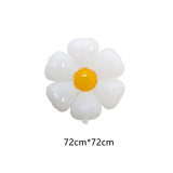 Cifeeo  White Daisy Flower Balloon Baby Shower White Number Birthday Photo Props Egg Flower Ballon Wedding Valentine's Day Decoration