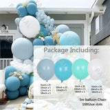 147Pcs Blue Wedding Balloons DIY Arch Garland Kit Maca Baloon Chain Set Party Decor Birthday Baby Shower Globos Baptism Wedding