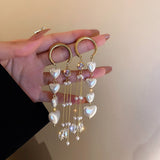 Back to school New Arrival Fashion Earrings Drop Earrings Crystal Trendy Water Drop Women Dangle Earrings Long Tassle Female Jewelry