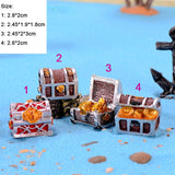 Christmas Gift Mini Artificial Sunshade Beach Chair Bench Micro Fairy Garden Miniature Doll House DIY Ornament DIY Accessories