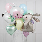 Cifeeo  Long Ears Rabbit Aluminum Foil Balloons Animal Cartoon Helium Ballon Kids Toy Baby Shower Birthday Party Decoration Easter Decor