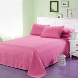 Cifeeo Bedding Sheet Combed Cotton Home Textile Solid Color Flat Sheets Bed Linens Queen King Size Bedspread (Pillowcase Can Order)