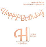 PATIMATE Happy Birthday Banner Birthday Party Decoration Kids 1st Birthday Boy Girl Baby Shower Bunting Fabric Flags Garland