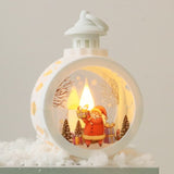 Christmas Gift Snowman Round Light Ornament Christmas LED Lights Christmas Party Decorations for Home Navidad Natal Kids New Year Gift