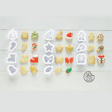 Christmas Cookie Cutter Set Candy Biscuit Mold Snowflake Elk Wreath Christmas New Year Theme Plastic Cutters Mould Baking Mold