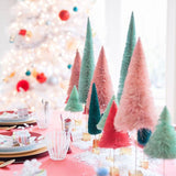 Christmas Gift Fake Pine Tree Mini Artificial Christmas Tree Mini Sisal Tree Miniature Tree Christmas Party Photo Prop For Christmas Ornament