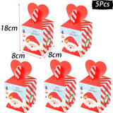 Christmas Gift Merry Christmas Candy Boxes Bags Christmas Santa Snowman Gift Box Paper Box Gift Bags Container Supplies Natal Noel Kerst 2021