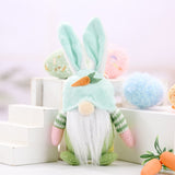 Cute Easter Long Ears Dolls Bunny No Face Doll Pink Yellow Green Blue Easter Decoration Ornaments Home Decor Gift For Children