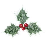 5-10Pcs Christmas Artificial Leaves Leaf Fake Holly Berries Red Cherry Little Fruits Stamen Christmas Wedding Home Decoration