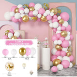 Christmas Gift Pink Balloon Garland Arch Kit Chrome Gold Latex Ballon Birthday Party Decor Kids Wedding Birthday Ballon Baby Shower Girl Decor