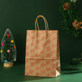 6pcs Gift Pakcaging Kraft Paper Bag Birthday Party Wedding Christmas New Year Child Favors Cookies Snack Decoration