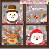 Christmas Window Stickers 2022 Christmas Decorations for Home Merry Christmas Ornament Xmas Navidad Noel Gifts Kid New Year 2023